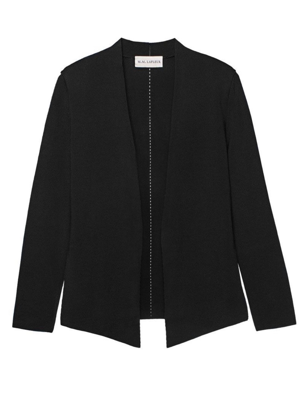 MM LaFluer The Woolf Jardigan Black Knit Sweater Blazer Career Minimalist-2X